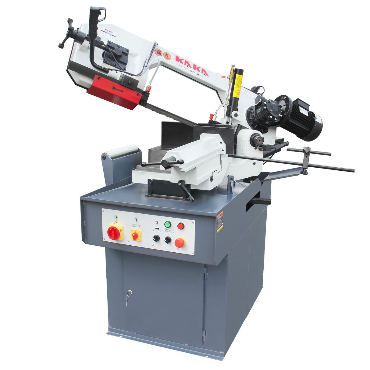 KAKA Industrial BS-126G Dual Miter 12"x6" Capacity Metal Cutting Band Saw Built-in Coolant Double Blade Speed Horizontal Saw with 230V 3 Phase Motor