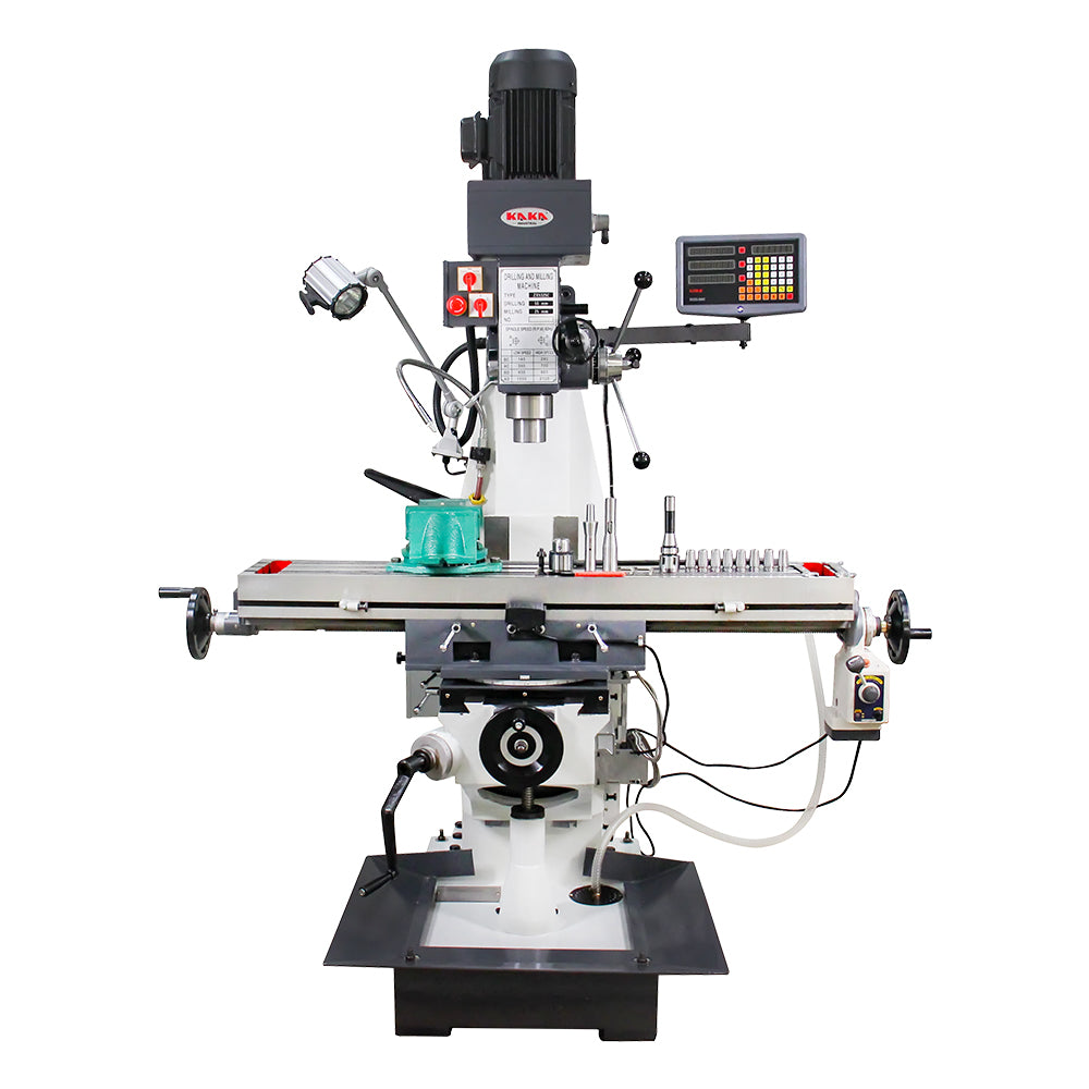 KAKA Industrial ZX-5325C Drilling and milling machine 230V460V-60HZ-3PH  Main Moto power 1.5KW Gear Head Auto Feed Table Drilling and milling  machine 